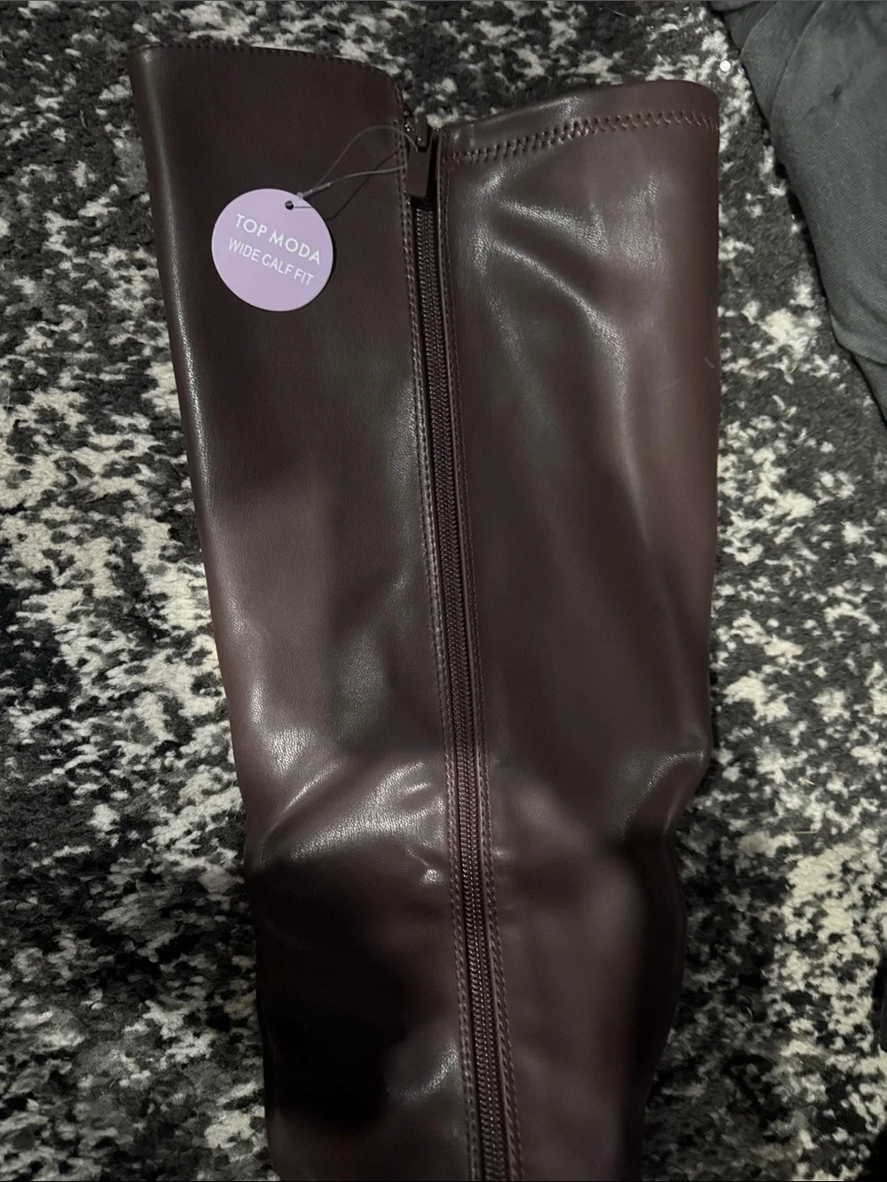 TOP Moda Tall Over-the-Knee Brown Block Heel Boots